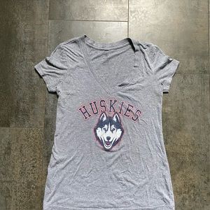 UConn huskies v-neck women’s t-shirt. Size medium.